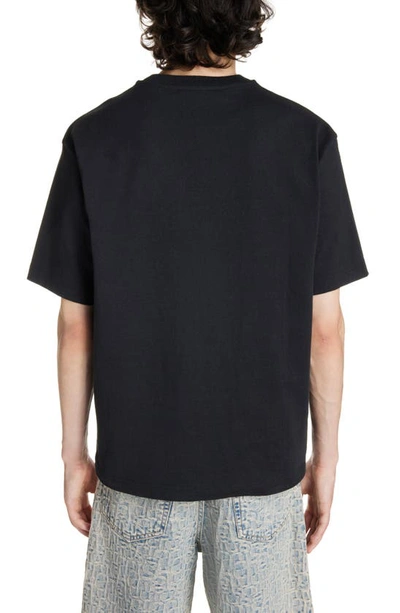 Shop Acne Studios Logo Patch Organic Cotton T-shirt In Black