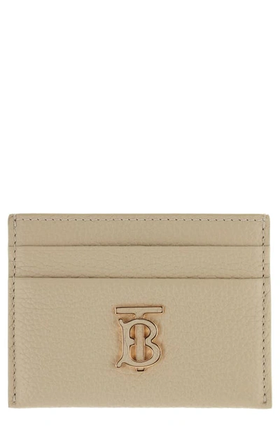 Shop Burberry Tb Monogram Leather Card Case In Hunter
