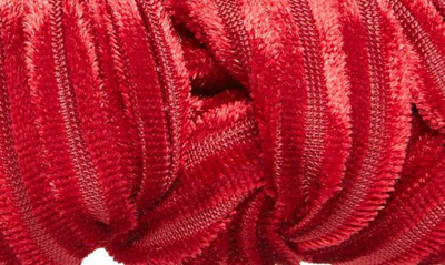 Shop Tasha Braided Velvet Stripe Headband In Red