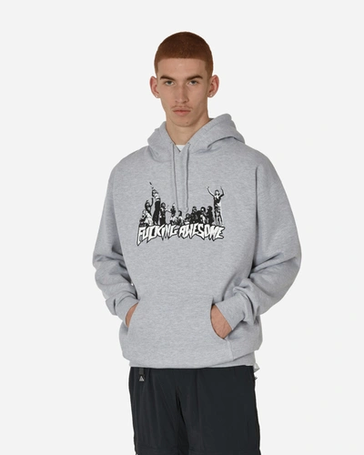 Shop Fucking Awesome Hug The Earth Hoodie Grey In Black