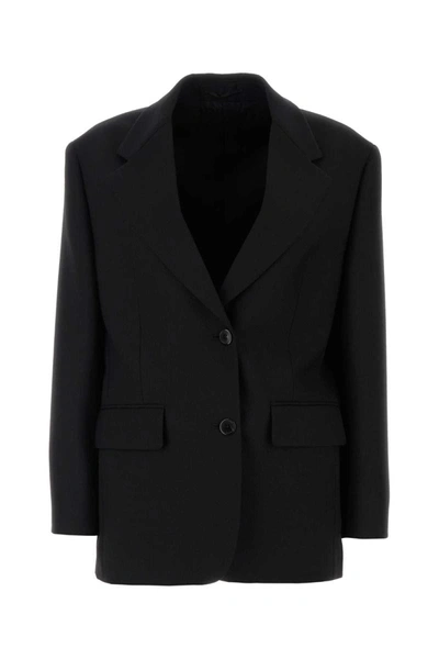 Shop Prada Jackets And Vests In Black
