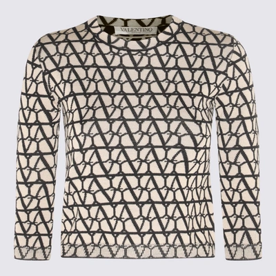 Shop Valentino Toile Iconographe Virgin Wool Sweater In Camel