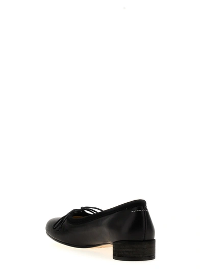 Shop Mm6 Maison Margiela Anatomic Flat Shoes Black