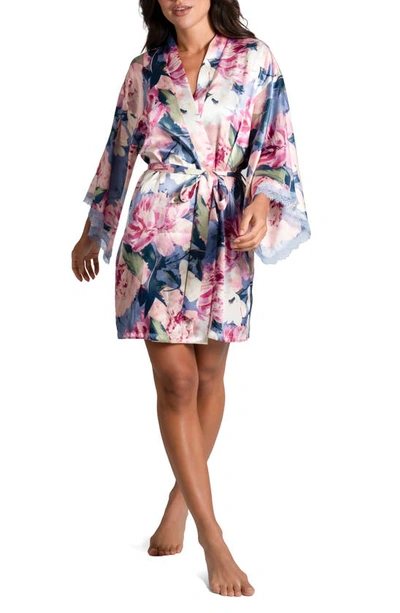 Shop In Bloom By Jonquil Freya Horizon Floral Wrap Robe In Blue Floral