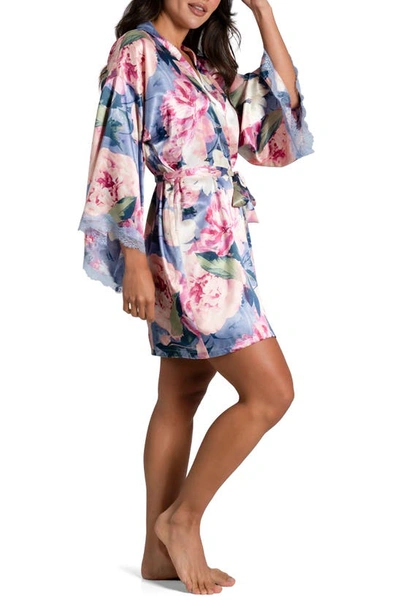 Shop In Bloom By Jonquil Freya Horizon Floral Wrap Robe In Blue Floral