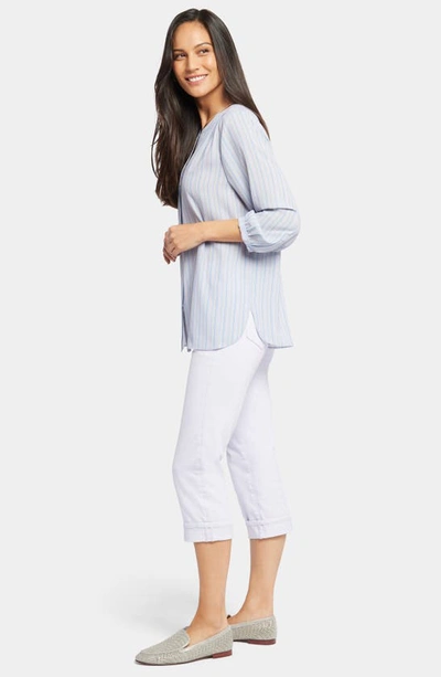 Shop Nydj Pintuck Blouse In Skylar Stripe