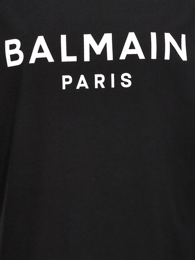 Shop Balmain Logo Print T-shirt White/black