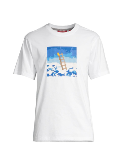 Shop Mostly Heard Rarely Seen 8-bit Men's Highest Up Here T-shirt In White