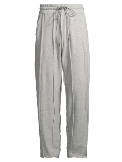 Shop Mostly Heard Rarely Seen 8-bit Men's Spliced Baggy Sweatpants In Grey