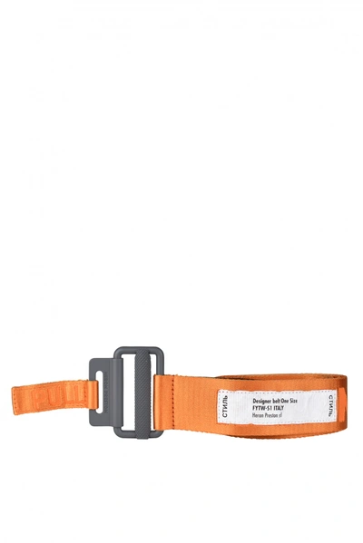 Shop Heron Preston Luxury Belt For Men   Orange  Belt With Logo