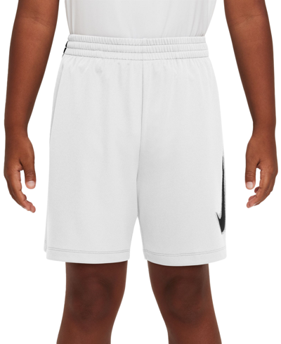 Shop Nike Big Boys Multi Dri-fit Graphic Training Shorts In White