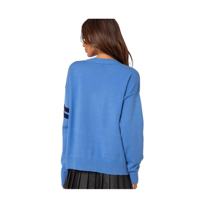 Shop Edikted Women's Emmett Oversized Cardigan In Blue