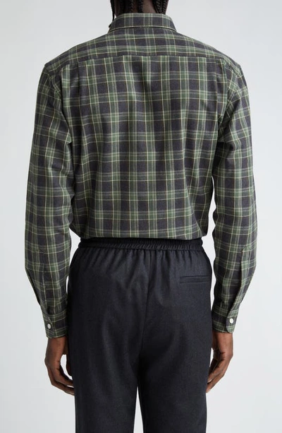 Shop De Bonne Facture Camargue Shirt In Green Checks