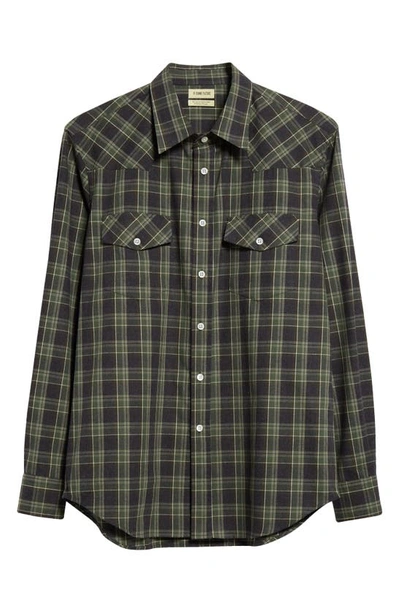 Shop De Bonne Facture Camargue Shirt In Green Checks