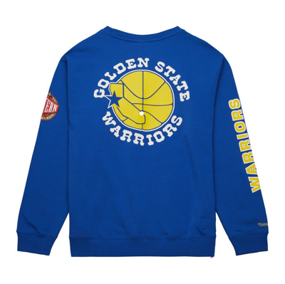 Mitchell & Ness Men's  Royal Golden State Warriors Hardwood Classics There And Back Pullover Sweatshi In Royal