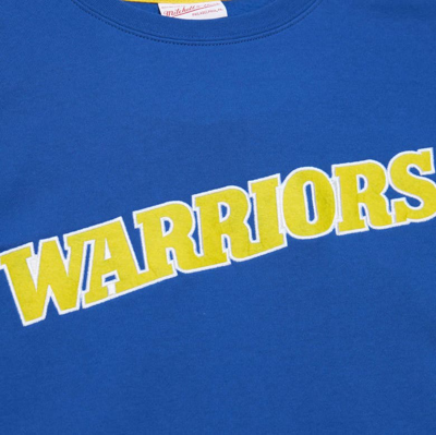 Mitchell & Ness Men's  Royal Golden State Warriors Hardwood Classics There And Back Pullover Sweatshi In Royal