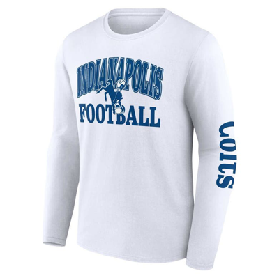 Shop Fanatics Branded White/royal Indianapolis Colts Throwback T-shirt Combo Set