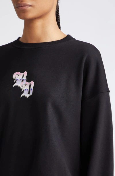 Shop Bella Dona Bella Doña Chrome Oversize Graphic Sweatshirt In Pink Scorpion