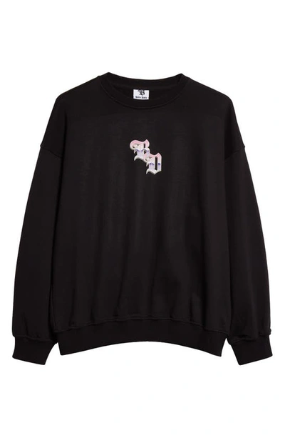 Shop Bella Dona Chrome Oversize Graphic Sweatshirt In Pink Scorpion
