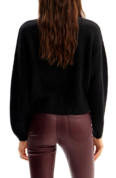 Desigual Jers Lilianma Butterfly Sweater In Black