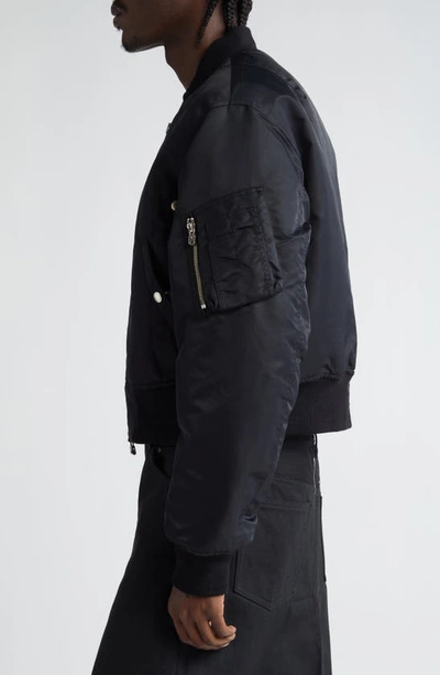 Shop Takahiromiyashita The Soloist Convertible Nylon Bomber Jacket In Black