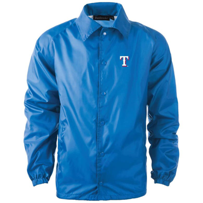 Shop Dunbrooke Royal Texas Rangers Coach's Raglan Full-snap Windbreaker Jacket