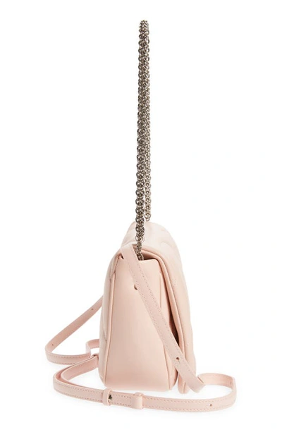 Shop Alexander Mcqueen Mini Exploded Seal Quilted Leather Shoulder Bag In Clay