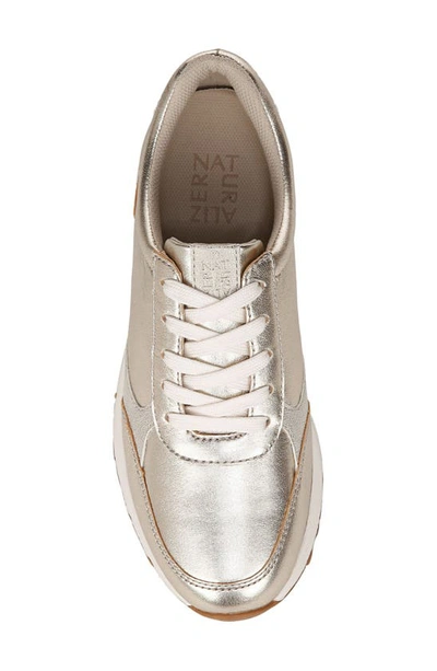 Naturalizer Shay Womens Leather Metallic Casual And Fashion Sneakers In Champagne Leather