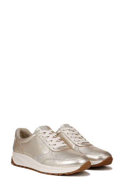 Naturalizer Shay Womens Leather Metallic Casual And Fashion Sneakers In Champagne Leather