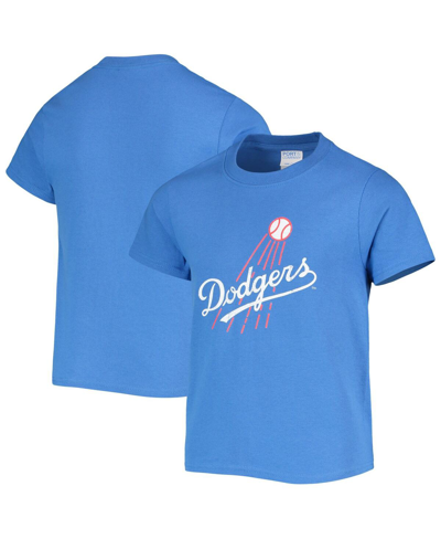 Soft As A Grape Youth  Royal Los Angeles Dodgers Distressed Logo T-shirt In Royal