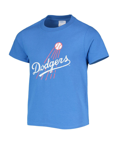 Soft As A Grape Youth  Royal Los Angeles Dodgers Distressed Logo T-shirt In Royal