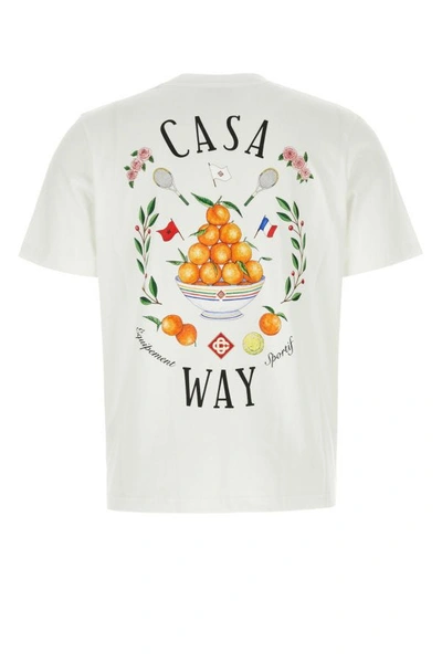Shop Casablanca Man White Cotton T-shirt
