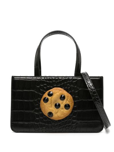 Shop Puppets And Puppets Black Cookie Small Tote Bag