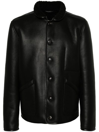 Shop Ymc You Must Create Black Brainticket Og Leather Jacket