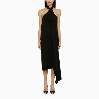Shop Givenchy Black Viscose Midi Dress