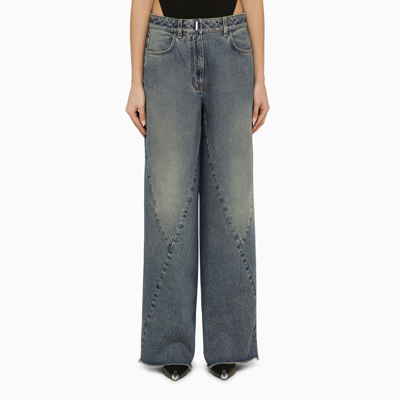 Shop Givenchy Loose Blue Washed Jeans