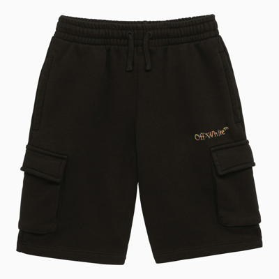 Shop Off-white ™ | Black Cotton Shorts With Sketch Logo