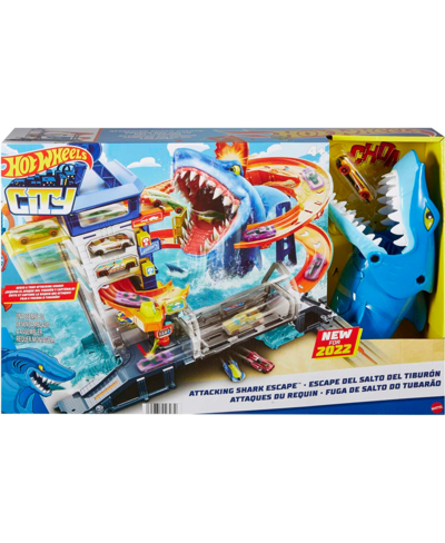 Shop Hot Wheels City Shark Escape Track Set, Multi-level Playset