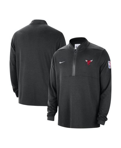 Shop Nike Men's  Black Chicago Bulls 2023/24 Authentic Performance Half-zip Jacket
