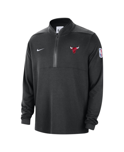 Shop Nike Men's  Black Chicago Bulls 2023/24 Authentic Performance Half-zip Jacket