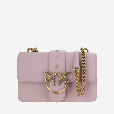 Shop Pinko Love One Mini Bag In Lilac