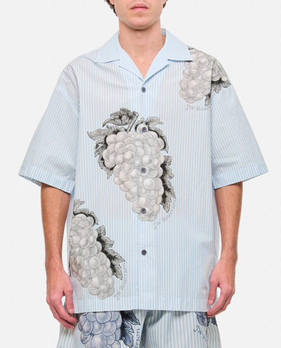 Shop Jw Anderson Short Sleeve Shirt In Clear Blue