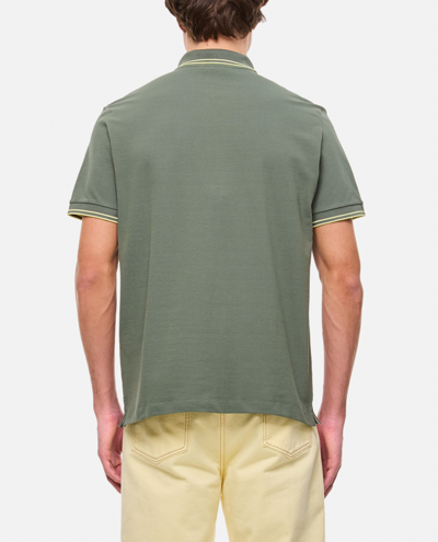 Shop Stone Island Cotton Polo Shirt In Green