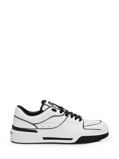 Shop Dolce & Gabbana New Roma Sneaker In Bianco/nero