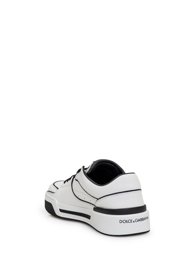 Shop Dolce & Gabbana New Roma Sneaker In Bianco/nero