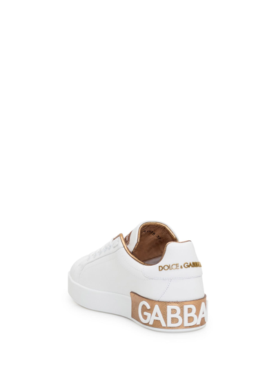 Shop Dolce & Gabbana Portofino Sneaker In Oro