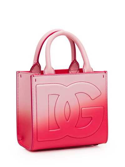 Shop Dolce & Gabbana Mini Shopping Bag In Dg Degrade Rosa