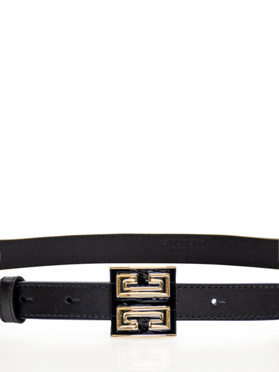 Shop Givenchy 4g Belt In Black
