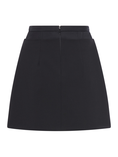 Shop Del Core Corset Waist Miniskirt In Black