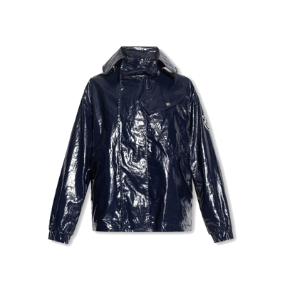 Shop Moncler Genius Shiny Jacket In Blue